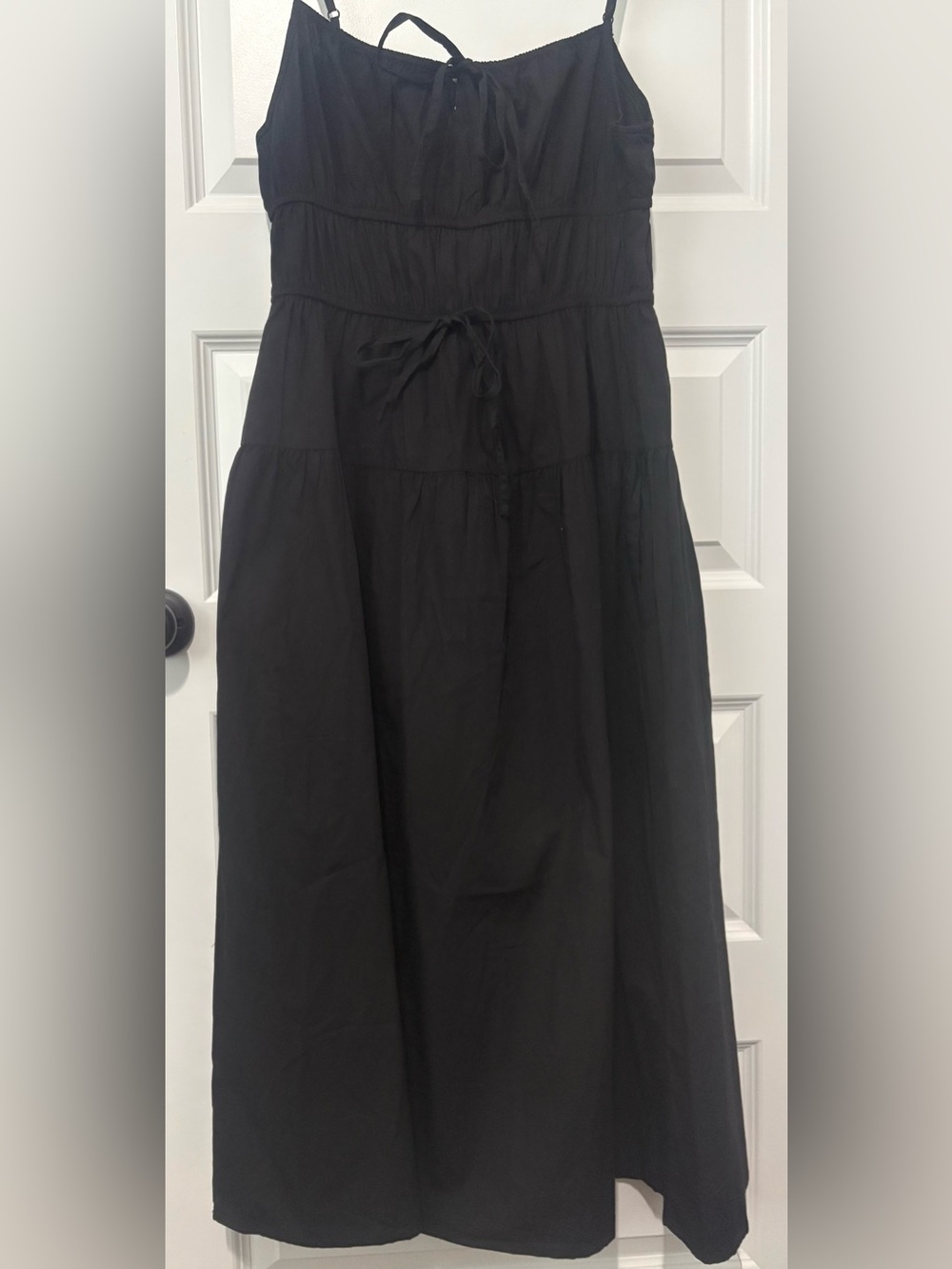 NWT Sim & Sam Black 100% Cotton Midi Sun Dress - Size XL